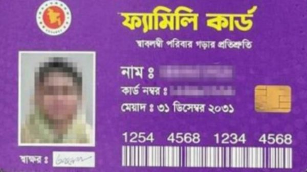 প্রথম ধাপে ৩৭ হাজার ৫৬৪ নারী পাচ্ছেন ফ্যামিলি কার্ড